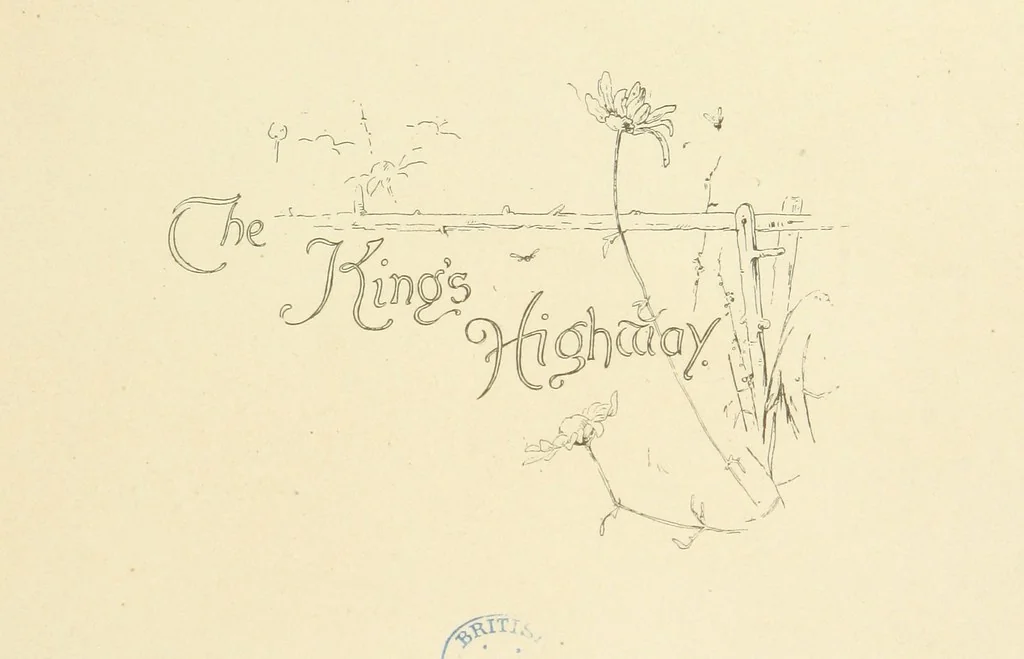 An illustration from The King's Highway, daily texts & hymns for a month. Illustrated by F. Hines, 1890, leaf 5
