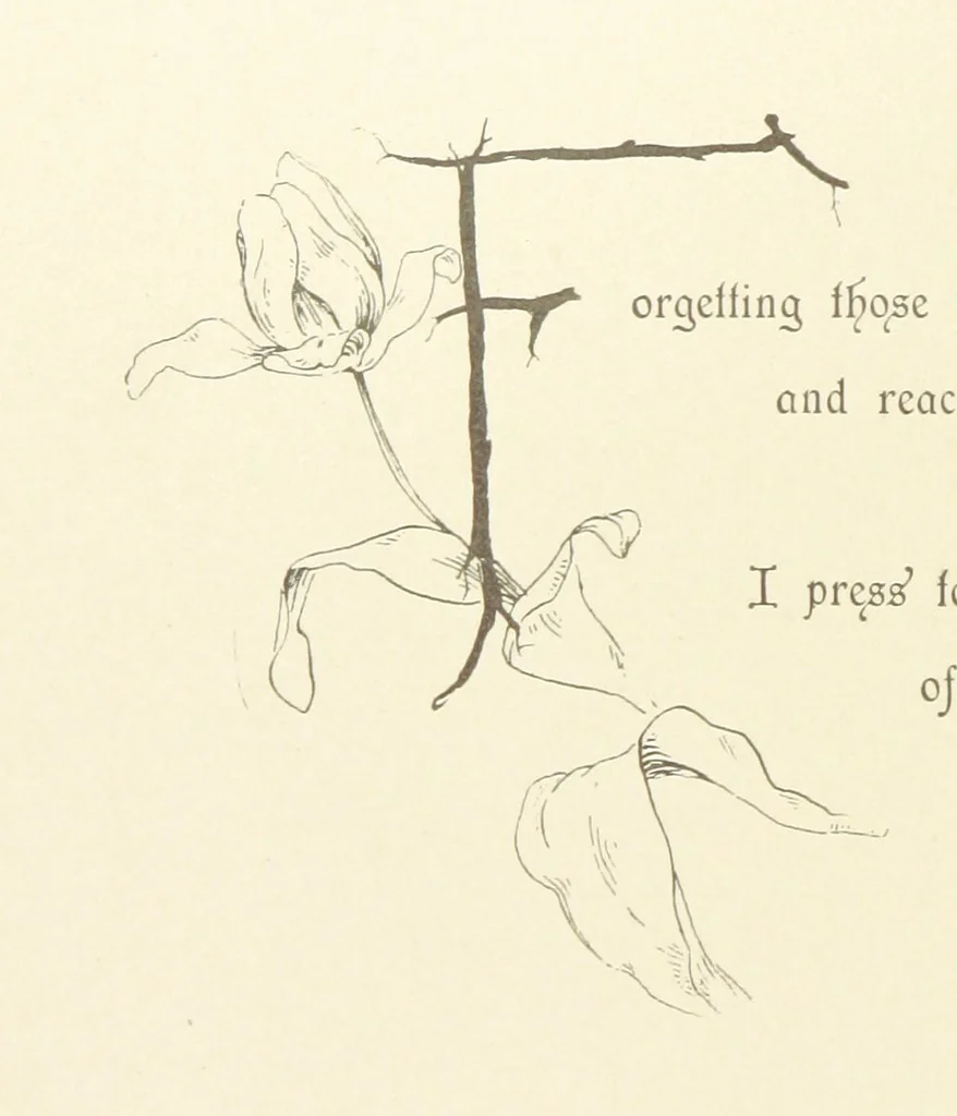 An illustration from The King's Highway, daily texts & hymns for a month. Illustrated by F. Hines, 1890, leaf 6