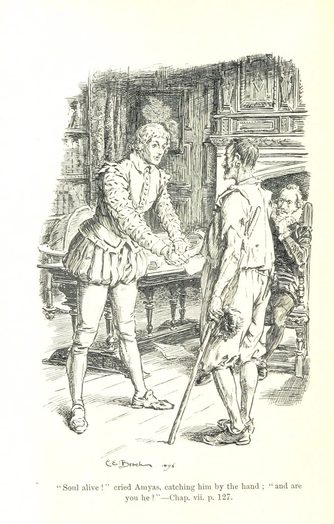 An illustration from Westward Ho! ... With illustrations by C. E. Brock, 1896, leaf 170