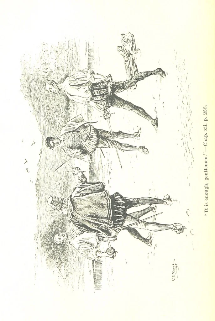 An illustration from Westward Ho! ... With illustrations by C. E. Brock, 1896, leaf 316