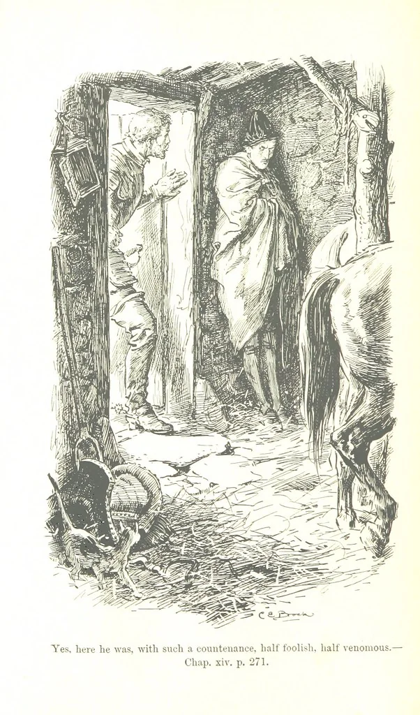 An illustration from Westward Ho! ... With illustrations by C. E. Brock, 1896, leaf 334