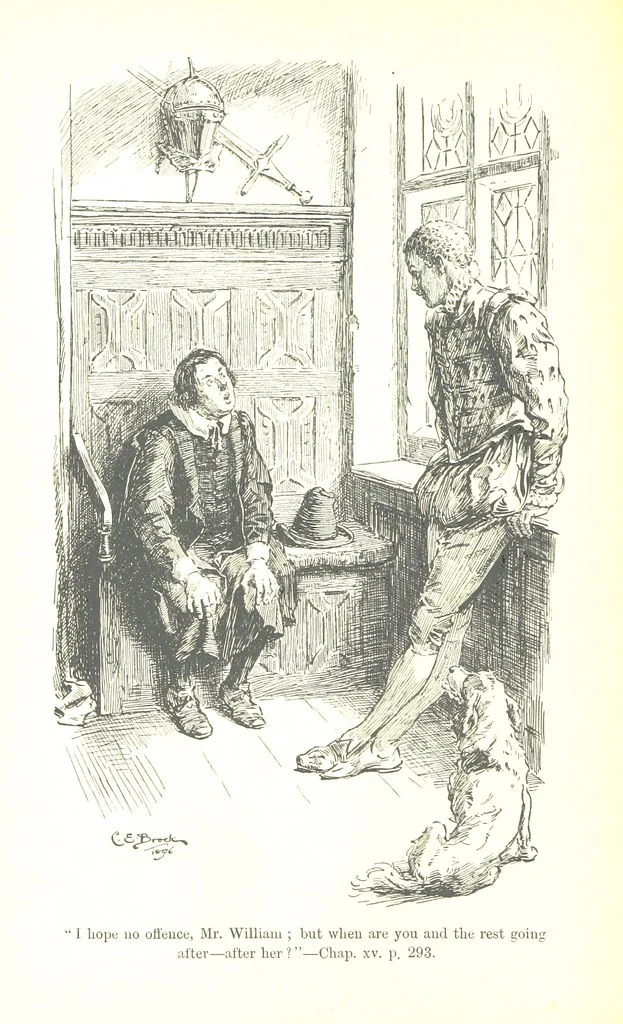 An illustration from Westward Ho! ... With illustrations by C. E. Brock, 1896, leaf 362
