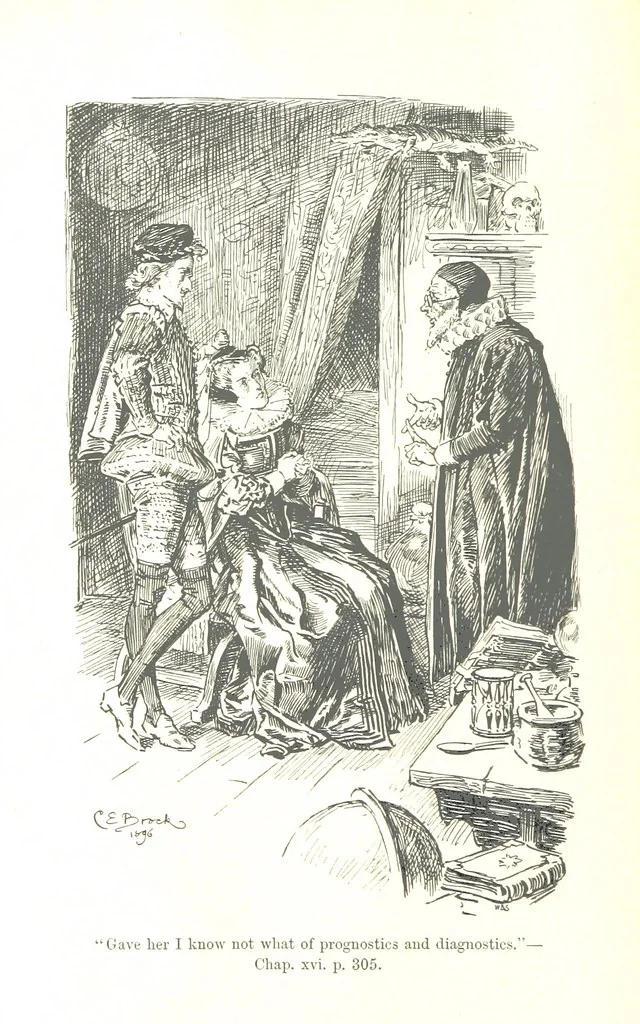 An illustration from Westward Ho! ... With illustrations by C. E. Brock, 1896, leaf 376