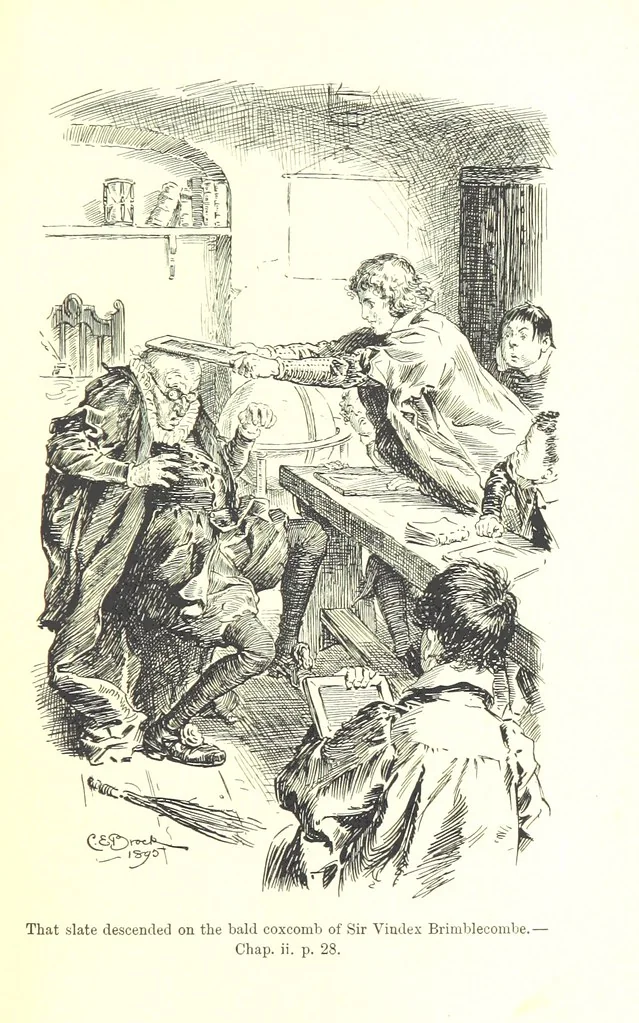 An illustration from Westward Ho! ... With illustrations by C. E. Brock, 1896, leaf 51