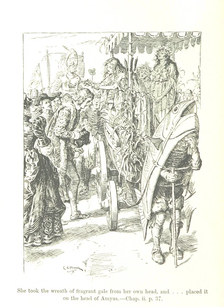 An illustration from Westward Ho! ... With illustrations by C. E. Brock, 1896, leaf 62