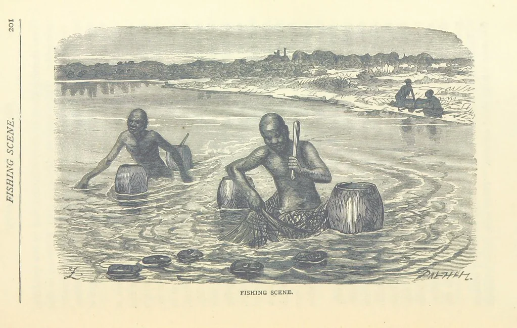 An illustration from Great African Travellers ... By W. H. G. K. and H. Frith, 1885, leaf 221