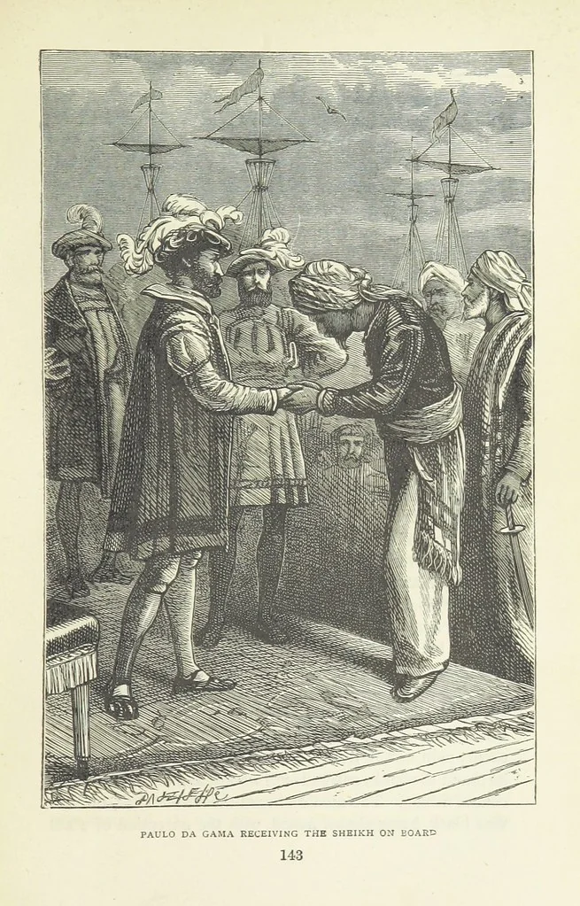 An illustration from Notable Voyagers from Columbus to Nordenskïold. By W. H. G. K. and H. Frith, 1885, leaf 167