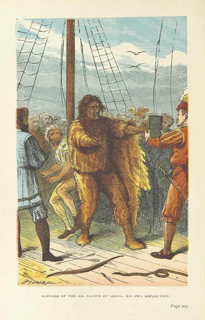 An illustration from Notable Voyagers from Columbus to Nordenskïold. By W. H. G. K. and H. Frith, 1885, leaf 230