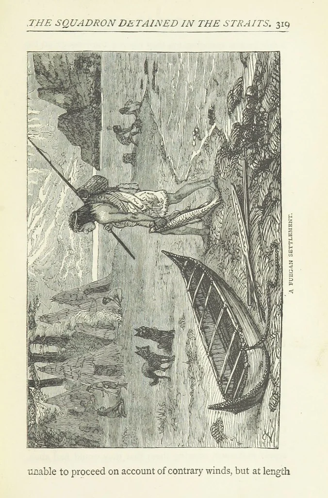 An illustration from Notable Voyagers from Columbus to Nordenskïold. By W. H. G. K. and H. Frith, 1885, leaf 345