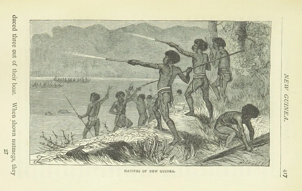 An illustration from Notable Voyagers from Columbus to Nordenskïold. By W. H. G. K. and H. Frith, 1885, leaf 445