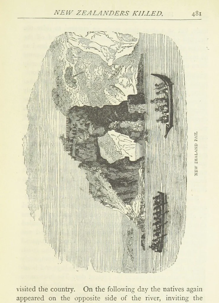 An illustration from Notable Voyagers from Columbus to Nordenskïold. By W. H. G. K. and H. Frith, 1885, leaf 513
