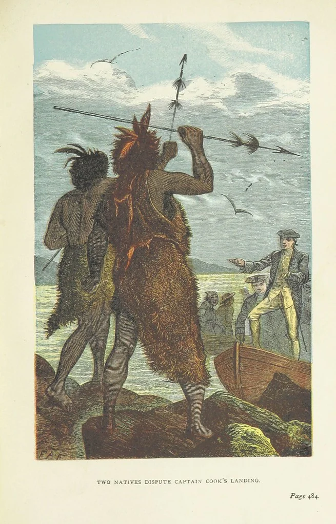 An illustration from Notable Voyagers from Columbus to Nordenskïold. By W. H. G. K. and H. Frith, 1885, leaf 517