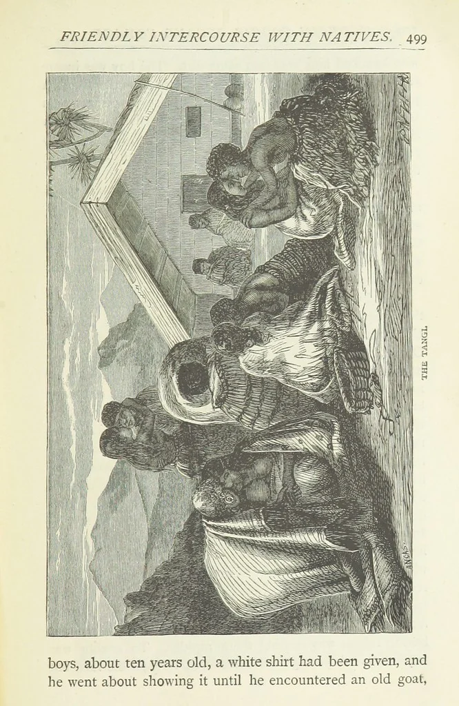 An illustration from Notable Voyagers from Columbus to Nordenskïold. By W. H. G. K. and H. Frith, 1885, leaf 535