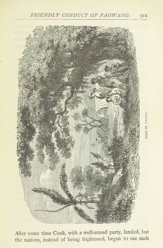 An illustration from Notable Voyagers from Columbus to Nordenskïold. By W. H. G. K. and H. Frith, 1885, leaf 547