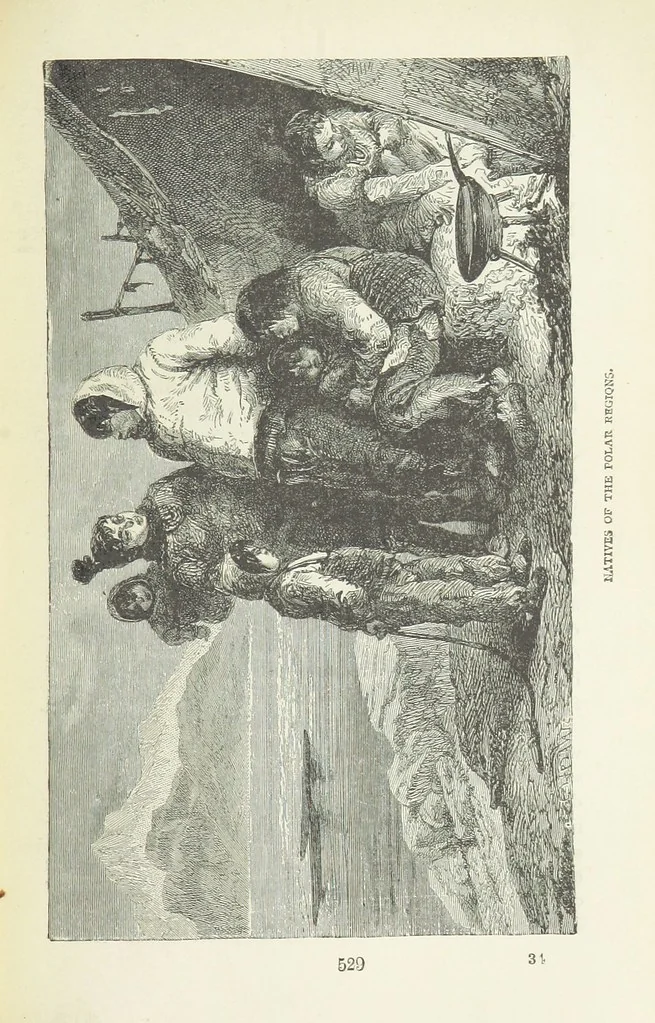 An illustration from Notable Voyagers from Columbus to Nordenskïold. By W. H. G. K. and H. Frith, 1885, leaf 565