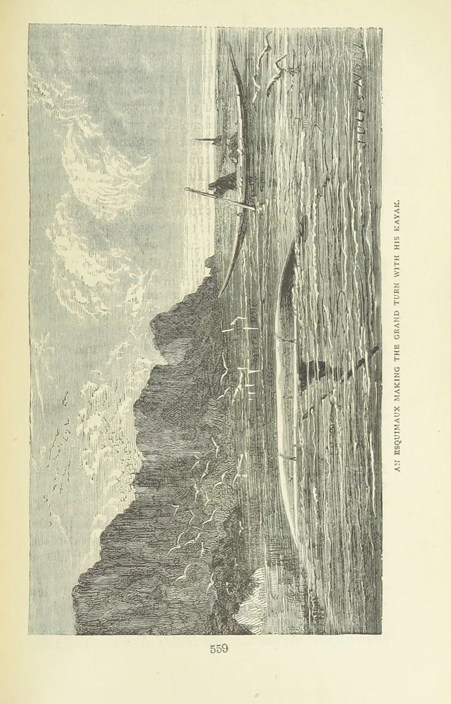 An illustration from Notable Voyagers from Columbus to Nordenskïold. By W. H. G. K. and H. Frith, 1885, leaf 595
