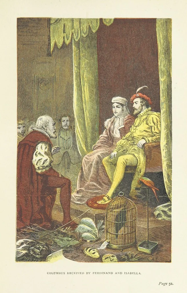 An illustration from Notable Voyagers from Columbus to Nordenskïold. By W. H. G. K. and H. Frith, 1885, leaf 73