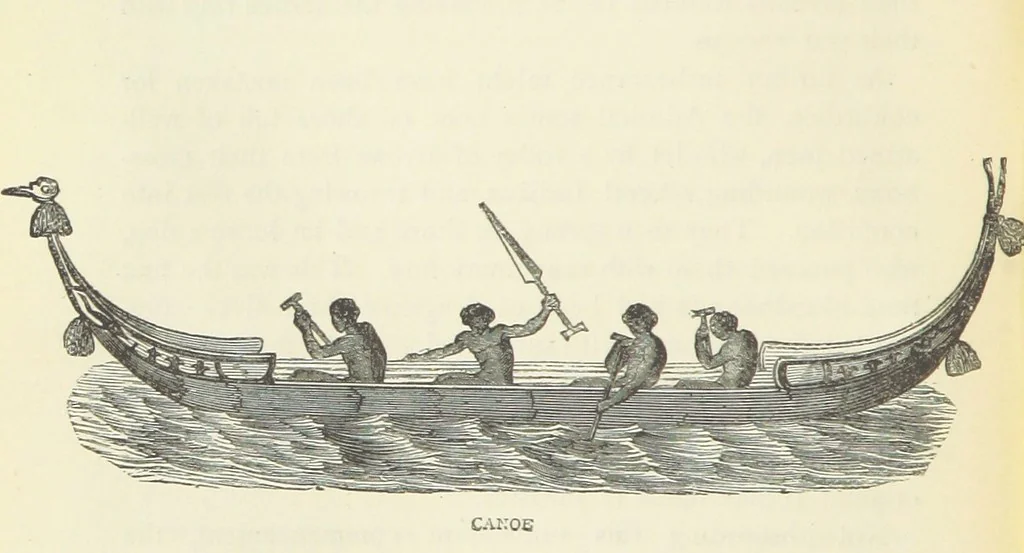 An illustration from Notable Voyagers from Columbus to Nordenskïold. By W. H. G. K. and H. Frith, 1885, leaf 92
