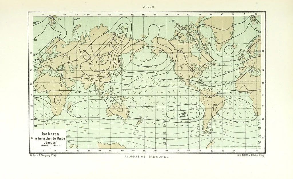 An illustration from Unser Wissen von der Erde. Allgemeine Erdkunde und Länderkunde, herausgegeben unter fachmännischer Mitwirkung von A. Kirchhoff, 1886, leaf 179