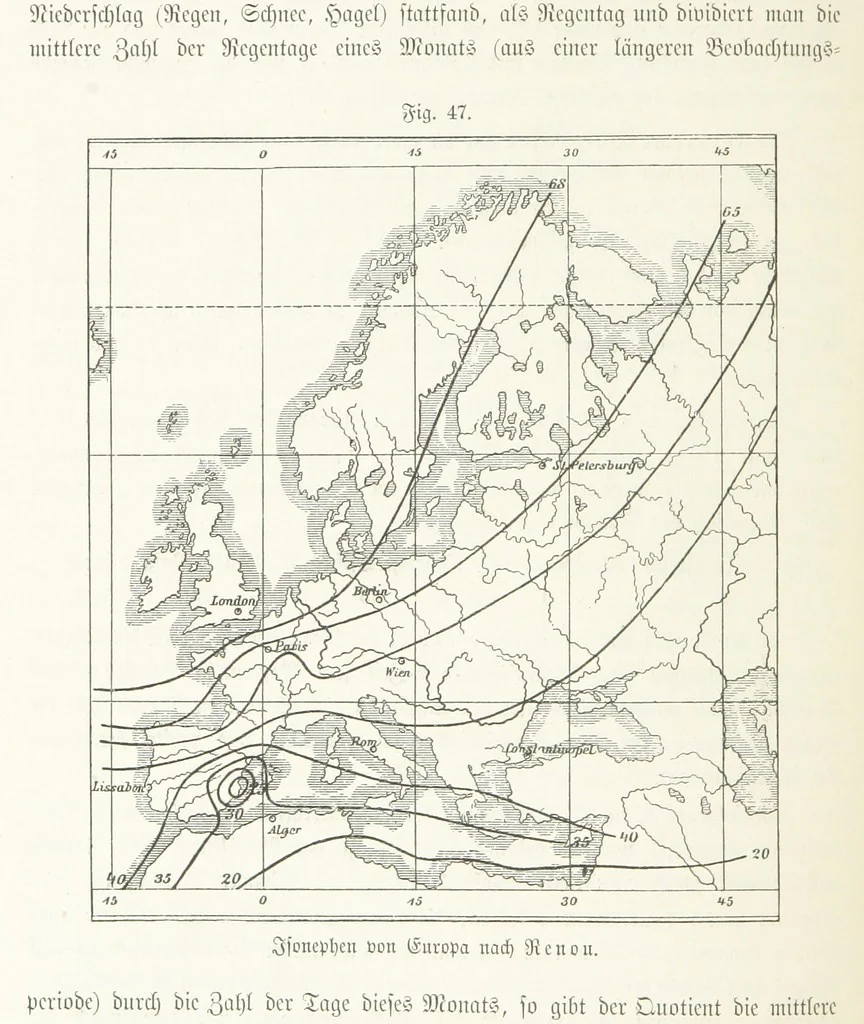 An illustration from Unser Wissen von der Erde. Allgemeine Erdkunde und Länderkunde, herausgegeben unter fachmännischer Mitwirkung von A. Kirchhoff, 1886, leaf 216