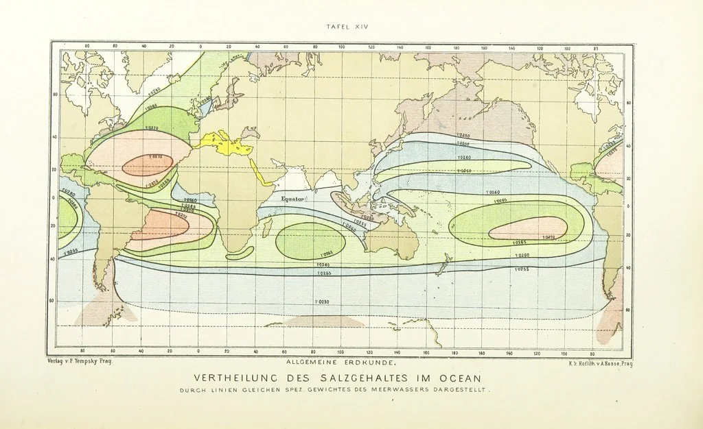 An illustration from Unser Wissen von der Erde. Allgemeine Erdkunde und Länderkunde, herausgegeben unter fachmännischer Mitwirkung von A. Kirchhoff, 1886, leaf 250