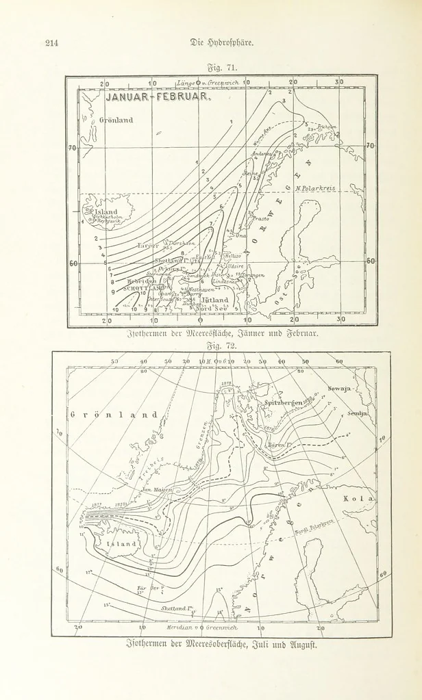 An illustration from Unser Wissen von der Erde. Allgemeine Erdkunde und Länderkunde, herausgegeben unter fachmännischer Mitwirkung von A. Kirchhoff, 1886, leaf 298