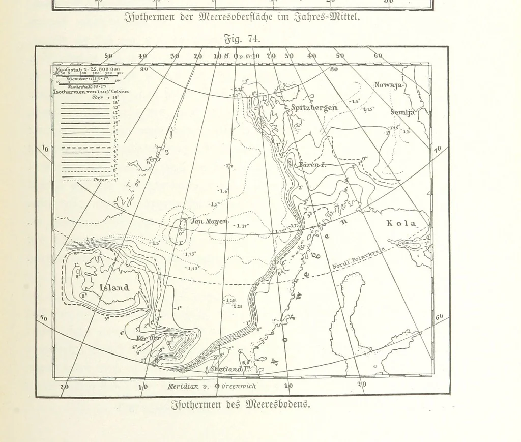 An illustration from Unser Wissen von der Erde. Allgemeine Erdkunde und Länderkunde, herausgegeben unter fachmännischer Mitwirkung von A. Kirchhoff, 1886, leaf 299