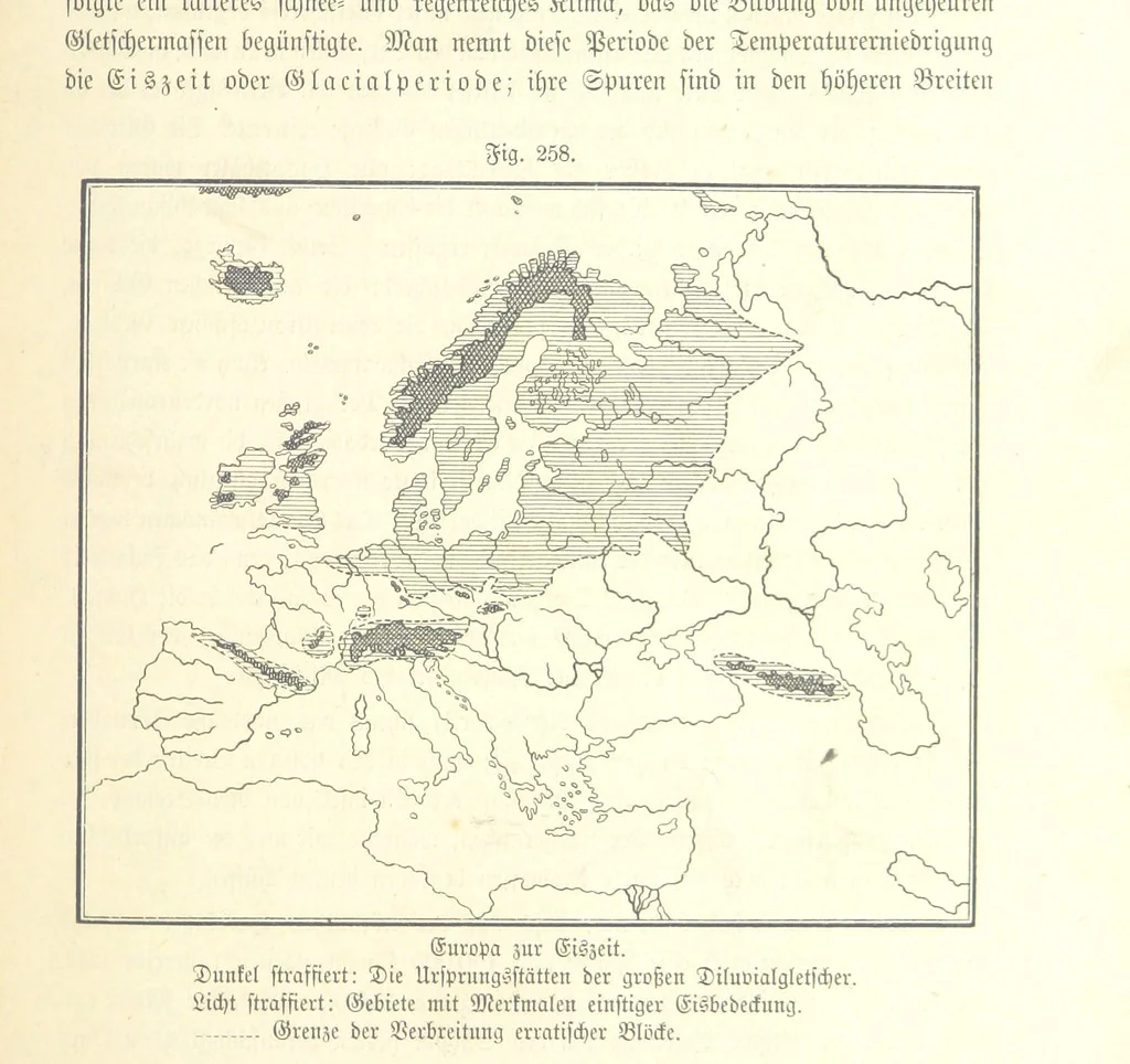 An illustration from Unser Wissen von der Erde. Allgemeine Erdkunde und Länderkunde, herausgegeben unter fachmännischer Mitwirkung von A. Kirchhoff, 1886, leaf 709