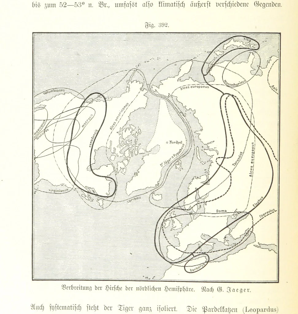 An illustration from Unser Wissen von der Erde. Allgemeine Erdkunde und Länderkunde, herausgegeben unter fachmännischer Mitwirkung von A. Kirchhoff, 1886, leaf 924