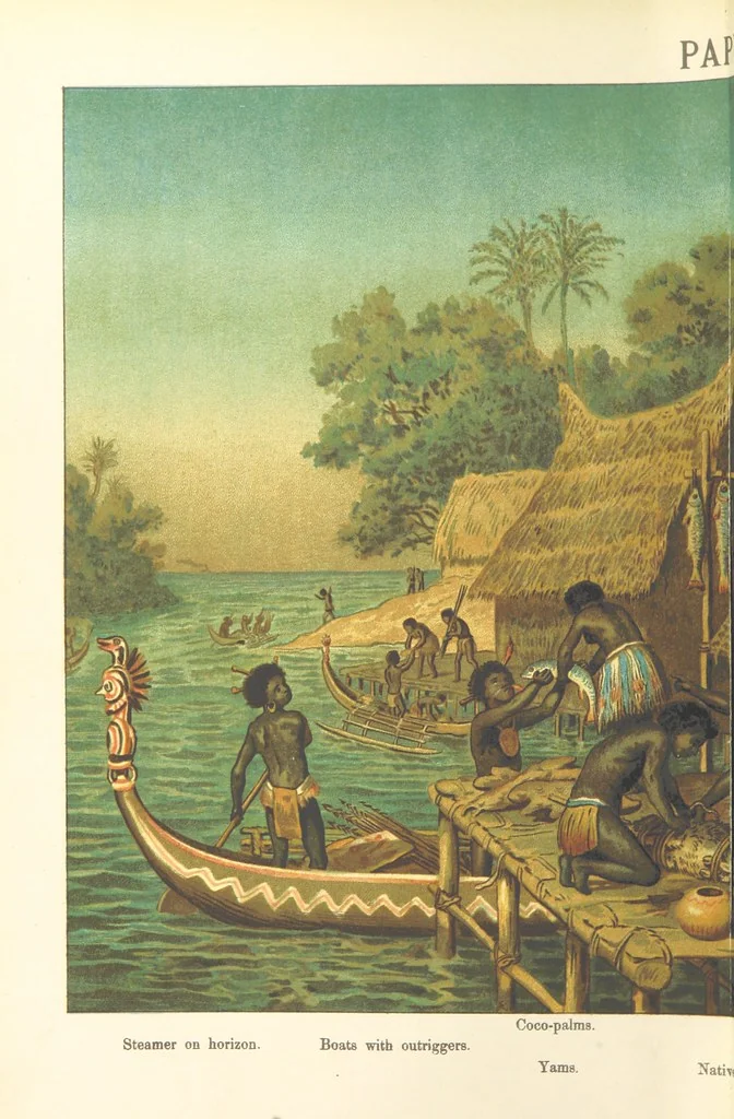 An illustration from Graphic Pictures of Native Life in distant lands, illustrating the typical races of mankind. Depicted by H. Leutemann. With ... text by ... A. Kirchoff [sic]. Translated from the German by G. Philip, Junr., etc, 1888, leaf 22