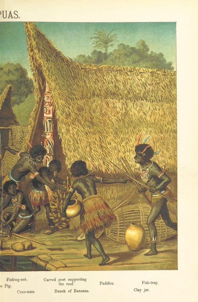 An illustration from Graphic Pictures of Native Life in distant lands, illustrating the typical races of mankind. Depicted by H. Leutemann. With ... text by ... A. Kirchoff [sic]. Translated from the German by G. Philip, Junr., etc, 1888, leaf 23