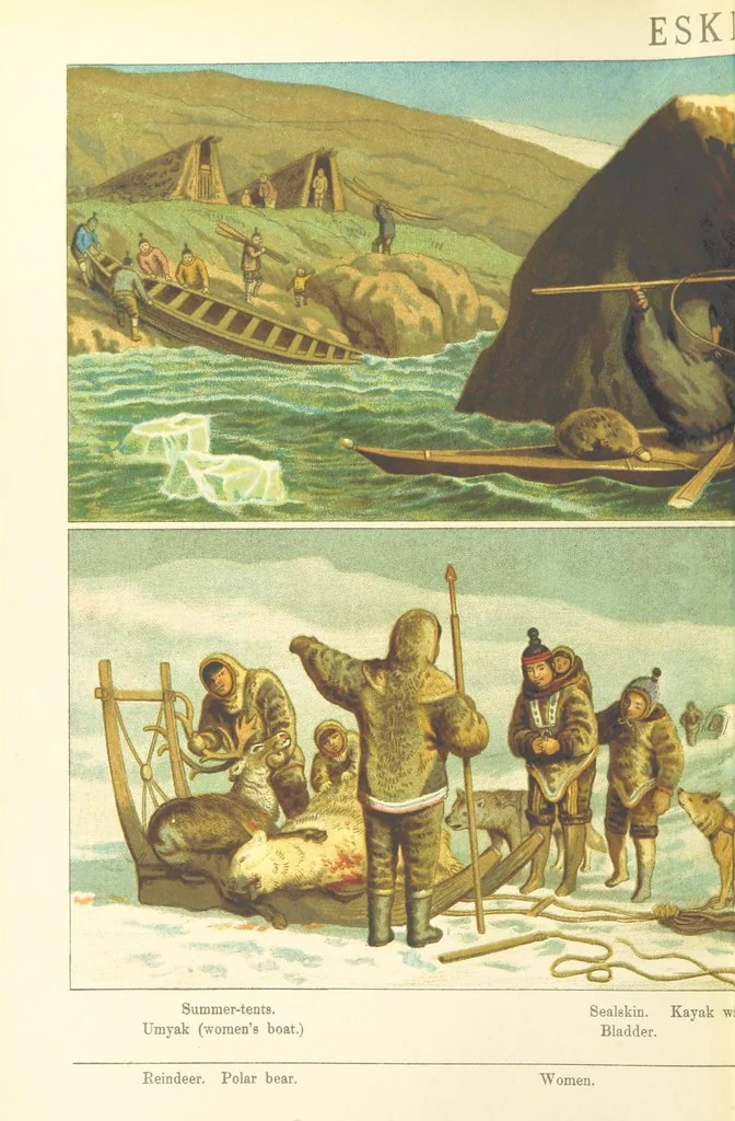 An illustration from Graphic Pictures of Native Life in distant lands, illustrating the typical races of mankind. Depicted by H. Leutemann. With ... text by ... A. Kirchoff [sic]. Translated from the German by G. Philip, Junr., etc, 1888, leaf 38