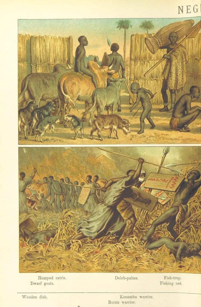 An illustration from Graphic Pictures of Native Life in distant lands, illustrating the typical races of mankind. Depicted by H. Leutemann. With ... text by ... A. Kirchoff [sic]. Translated from the German by G. Philip, Junr., etc, 1888, leaf 68