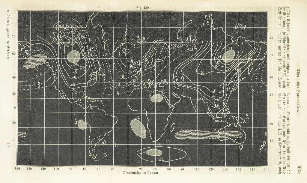 An illustration from Handbuch der Erdkunde, 1859, leaf 677