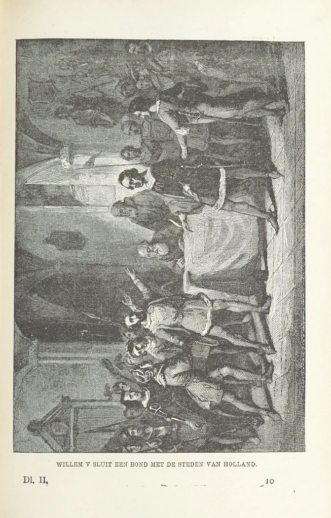 An illustration from Nederland en Oranje in beeld en schrift, etc, 1895, leaf 585