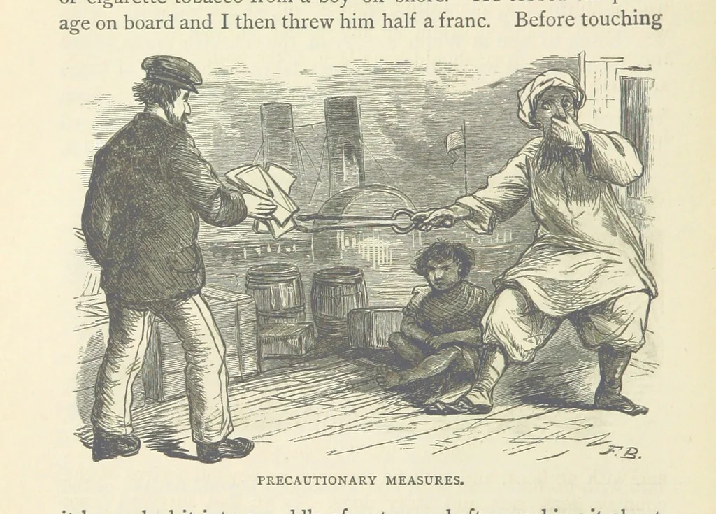 An illustration from Backsheesh! or, Life and Adventures in the Orient. With descriptive and humorous sketches. ... With ... illustrations, etc, 1875, leaf 100