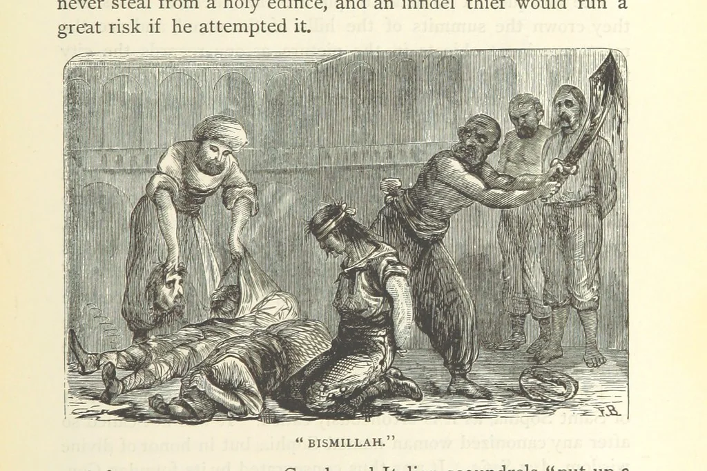 An illustration from Backsheesh! or, Life and Adventures in the Orient. With descriptive and humorous sketches. ... With ... illustrations, etc, 1875, leaf 169