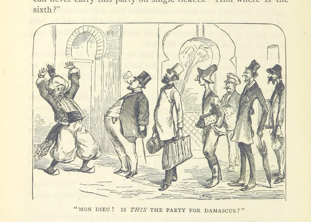 An illustration from Backsheesh! or, Life and Adventures in the Orient. With descriptive and humorous sketches. ... With ... illustrations, etc, 1875, leaf 276
