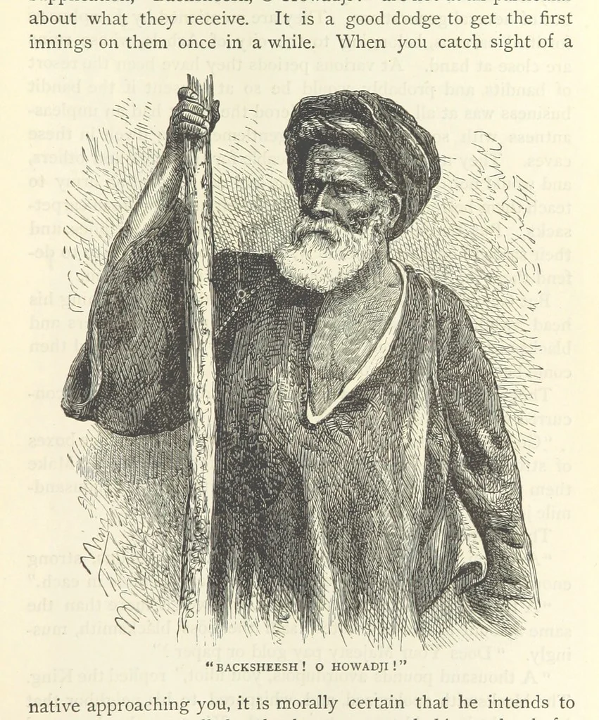 An illustration from Backsheesh! or, Life and Adventures in the Orient. With descriptive and humorous sketches. ... With ... illustrations, etc, 1875, leaf 351