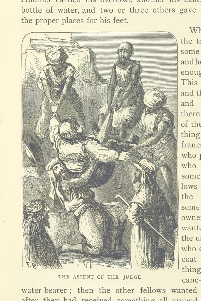 An illustration from Backsheesh! or, Life and Adventures in the Orient. With descriptive and humorous sketches. ... With ... illustrations, etc, 1875, leaf 538