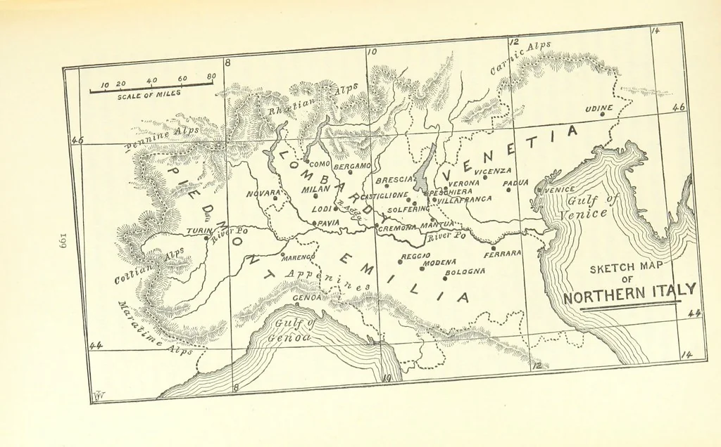 An illustration from Decisive Battles since Waterloo; the most important military events from 1815 to 1887. ... Illustrated, 1887, leaf 223