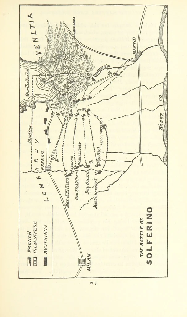 An illustration from Decisive Battles since Waterloo; the most important military events from 1815 to 1887. ... Illustrated, 1887, leaf 229