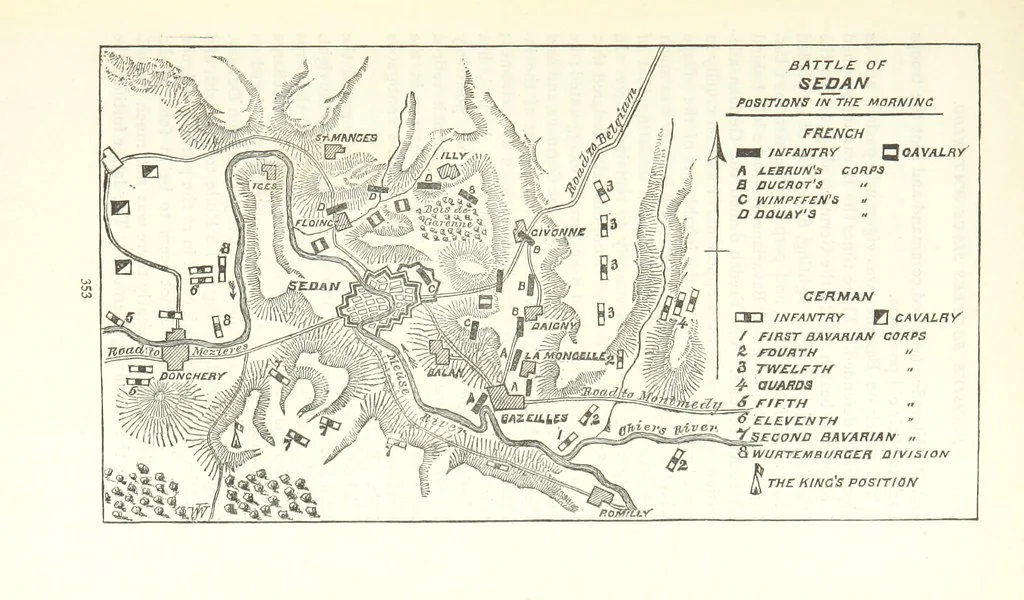 An illustration from Decisive Battles since Waterloo; the most important military events from 1815 to 1887. ... Illustrated, 1887, leaf 379