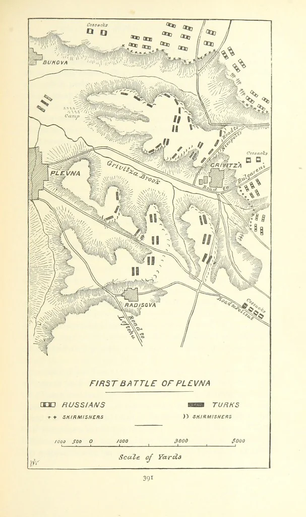 An illustration from Decisive Battles since Waterloo; the most important military events from 1815 to 1887. ... Illustrated, 1887, leaf 419