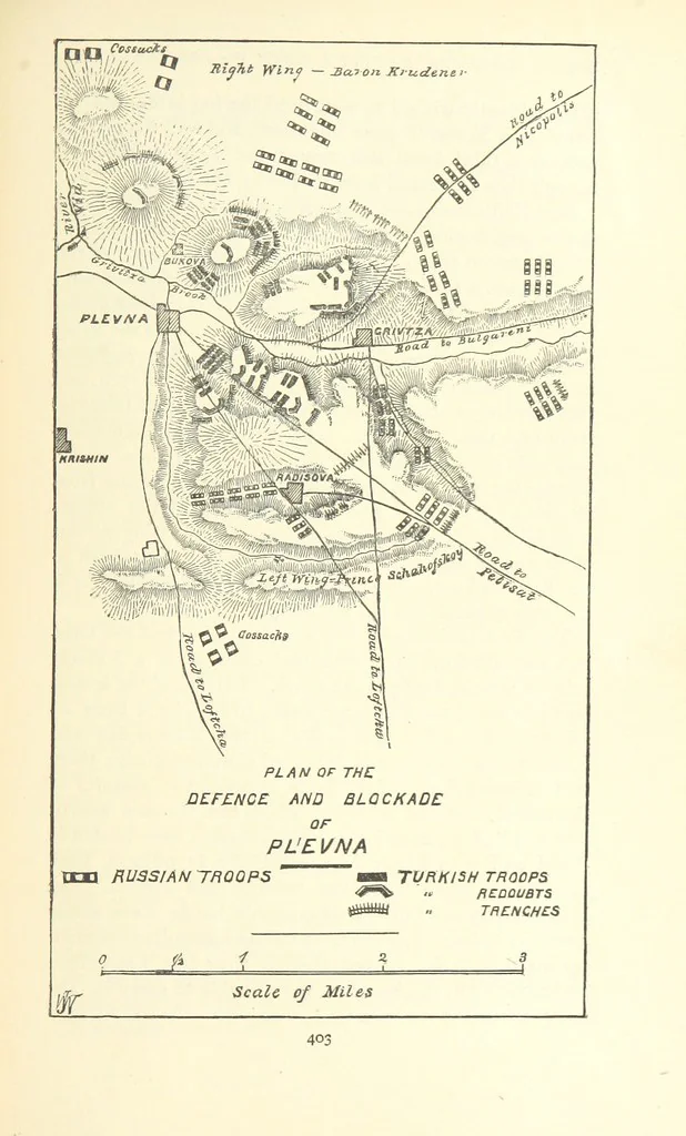 An illustration from Decisive Battles since Waterloo; the most important military events from 1815 to 1887. ... Illustrated, 1887, leaf 431