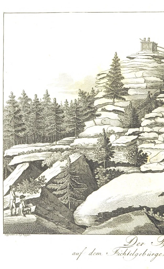 An illustration from Malerische Reise durch die beiden fränkischen Fürstenthümer Baireuth und Anspach ... Zweite unveränderte Auflage, 1816, leaf 328
