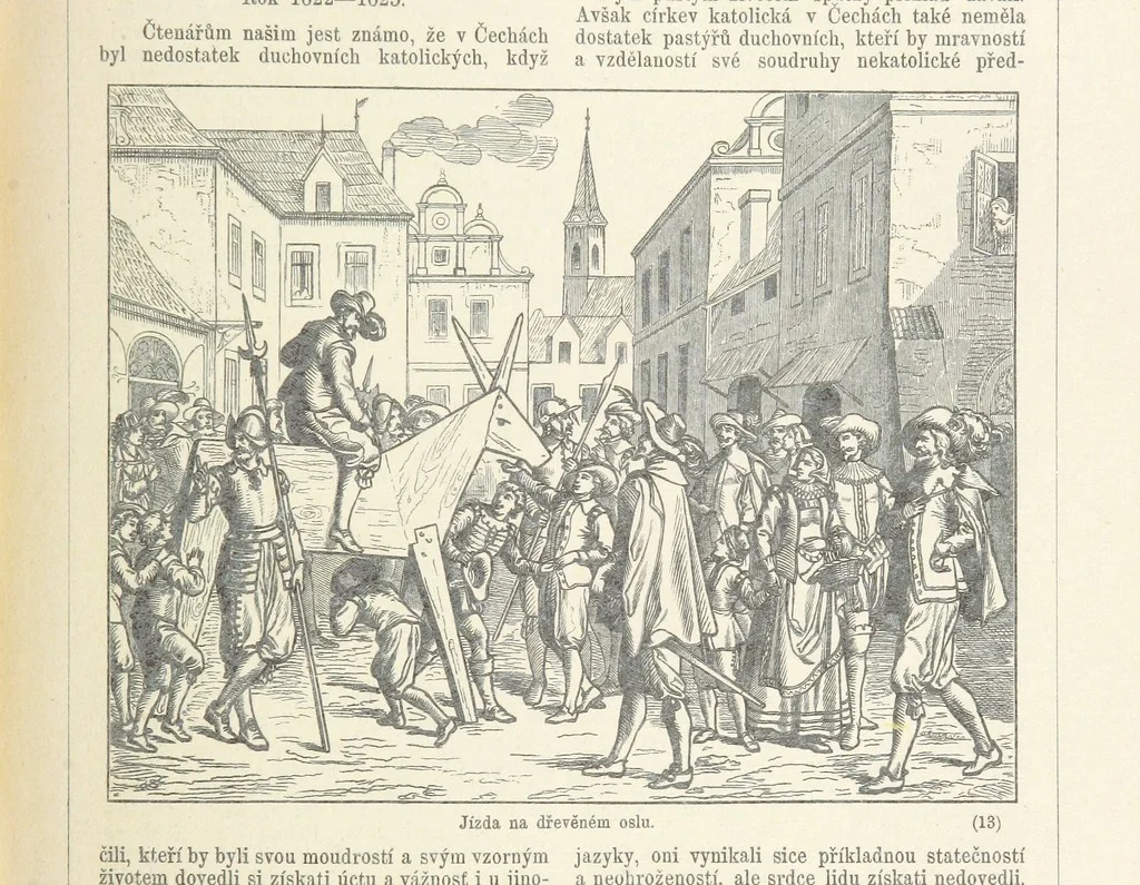 An illustration from Dějiny Cech a Moravy od roku 1620 do roku 1648. Col. 1372, 1891, leaf 125