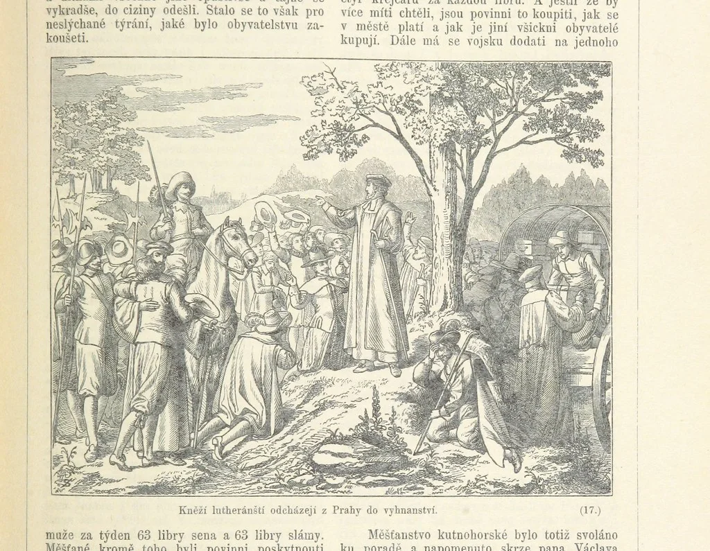 An illustration from Dějiny Cech a Moravy od roku 1620 do roku 1648. Col. 1372, 1891, leaf 153