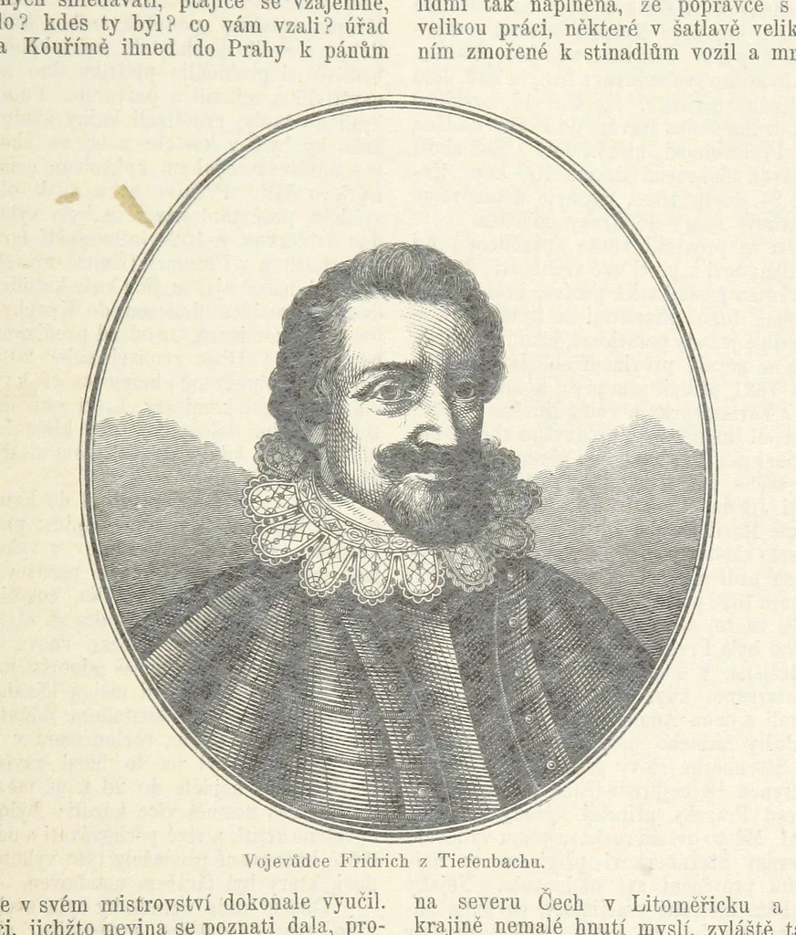 An illustration from Dějiny Cech a Moravy od roku 1620 do roku 1648. Col. 1372, 1891, leaf 169