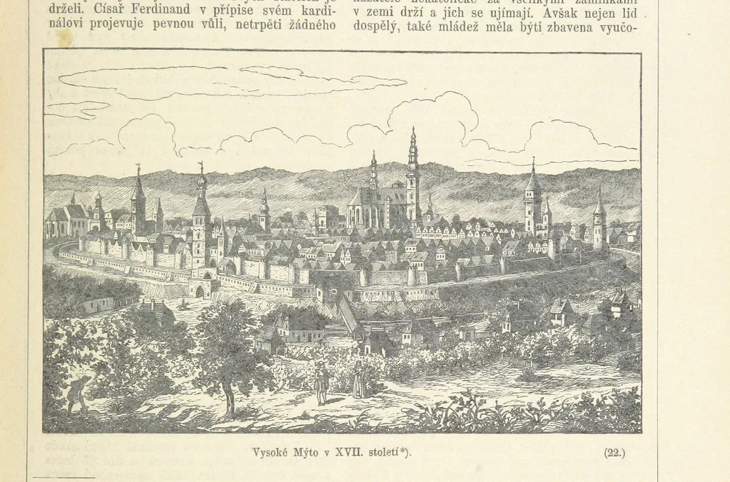 An illustration from Dějiny Cech a Moravy od roku 1620 do roku 1648. Col. 1372, 1891, leaf 193